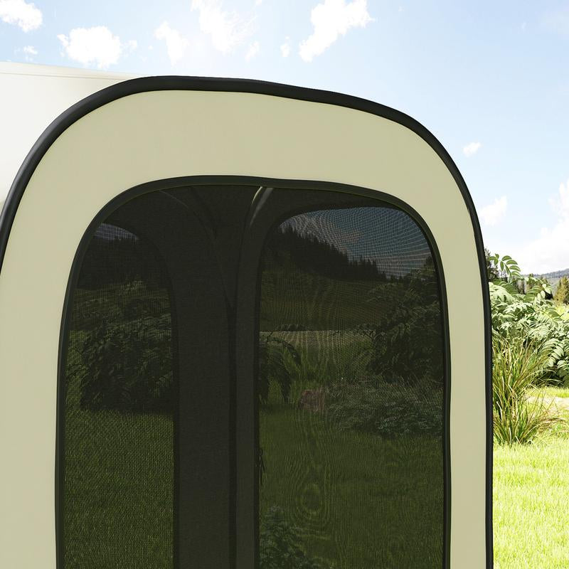 Outsunny 11 X 11Ft Pop up Screen Tent, Portable Camping Gazebo Canopy Screen House with UPF50+ Oxford Cloth and Carry Bag for Patio, Backyard, Deck