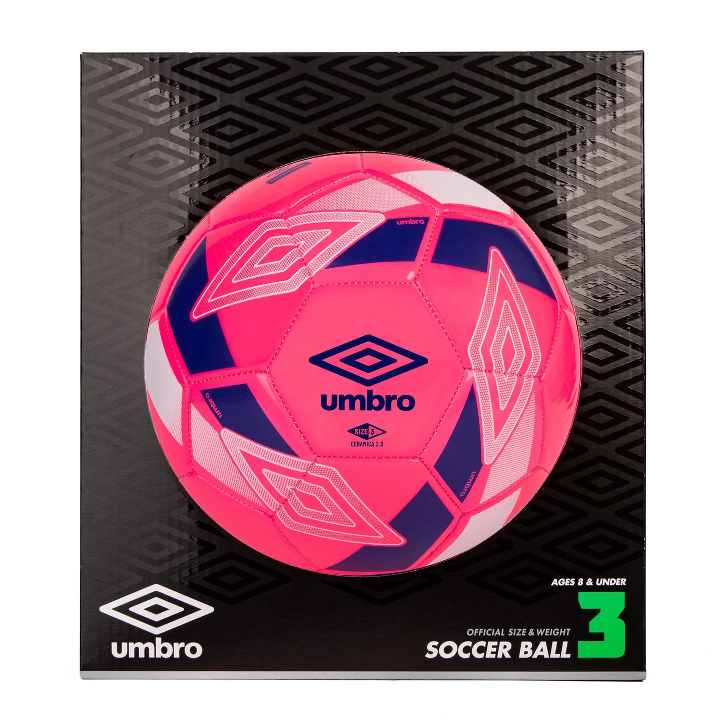 Ceramica 2.0 Size 3 Youth and Beginner Soccer Ball, Pink