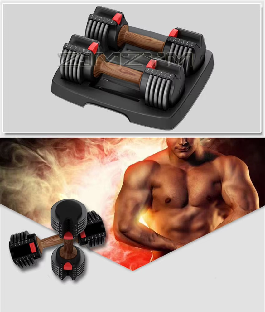 Home Fitness Automatic Adjustable Dumbbell Set Fitness Equipment Training Dumbell Set 13.4KG