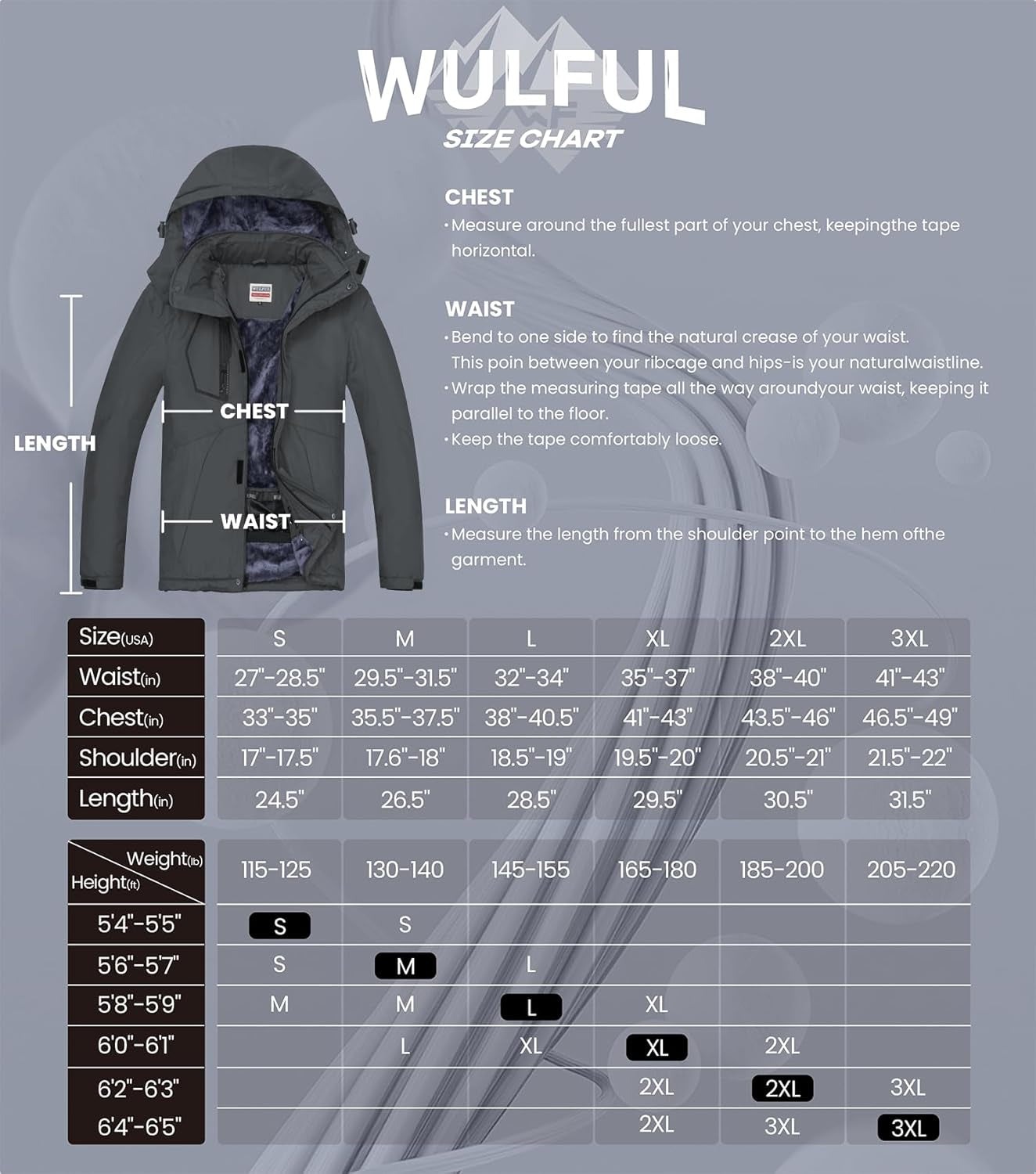 Men'S Waterproof Ski Jacket Warm Winter Snow Coat Mountain Windbreaker