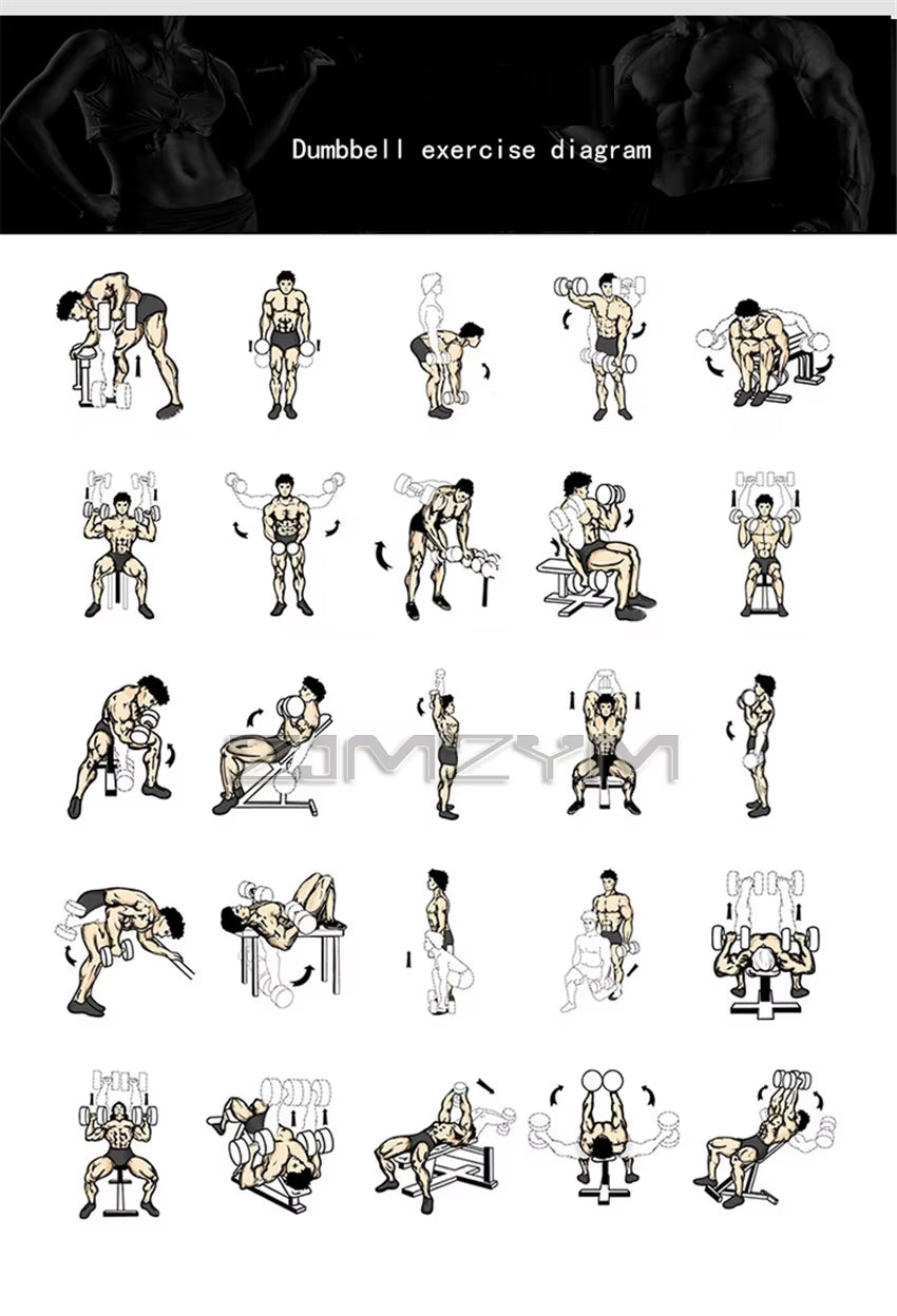 Home Fitness Automatic Adjustable Dumbbell Set Fitness Equipment Training Dumbell Set 13.4KG