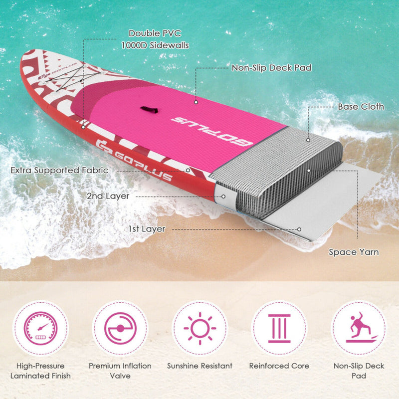 10.6/11 Feet Inflatable Adjustable Paddle Board with Carry Bag