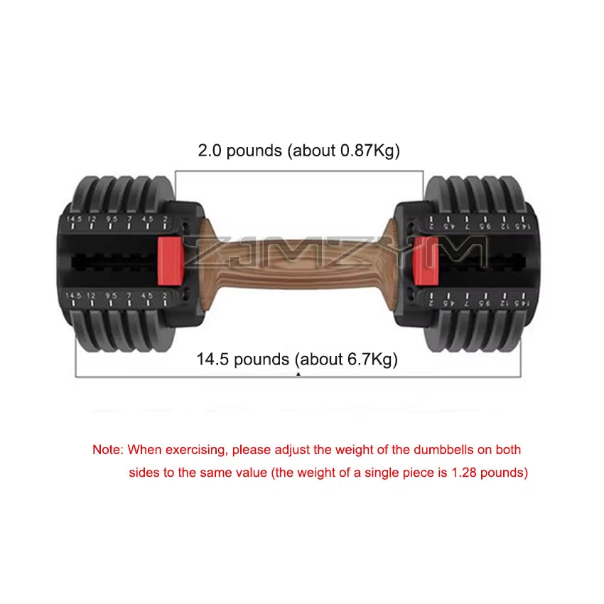Home Fitness Automatic Adjustable Dumbbell Set Fitness Equipment Training Dumbell Set 13.4KG
